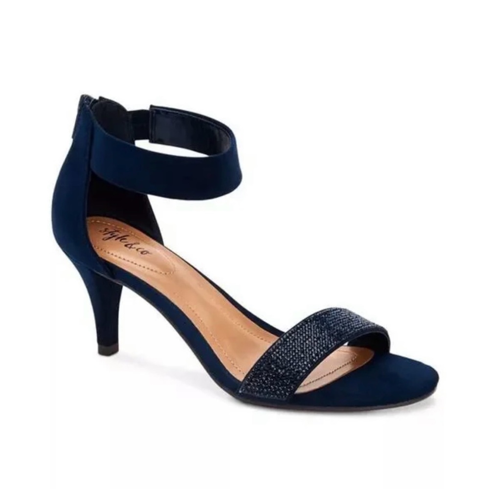 Style & Co Blue Heels with Kitten Heel